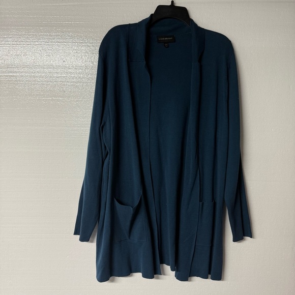 Lane Bryant Sweaters - Lane Bryant Cardigan Women Plus Size 22/24 Blue Open Front Pocket Long Sleeve